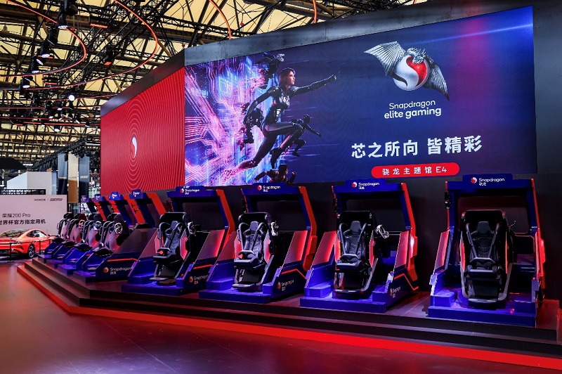 在ChinaJoy驍龍主題館展示的VR演示組網(wǎng)方案