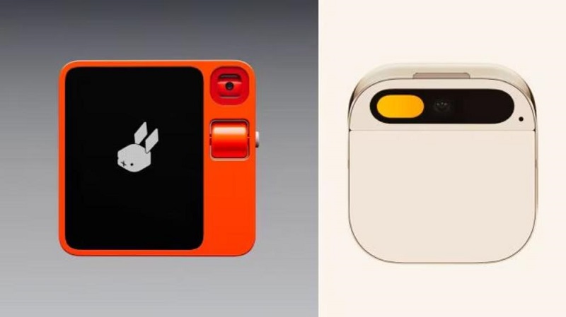 ▲左：Rabbit R1，右：AI Pin