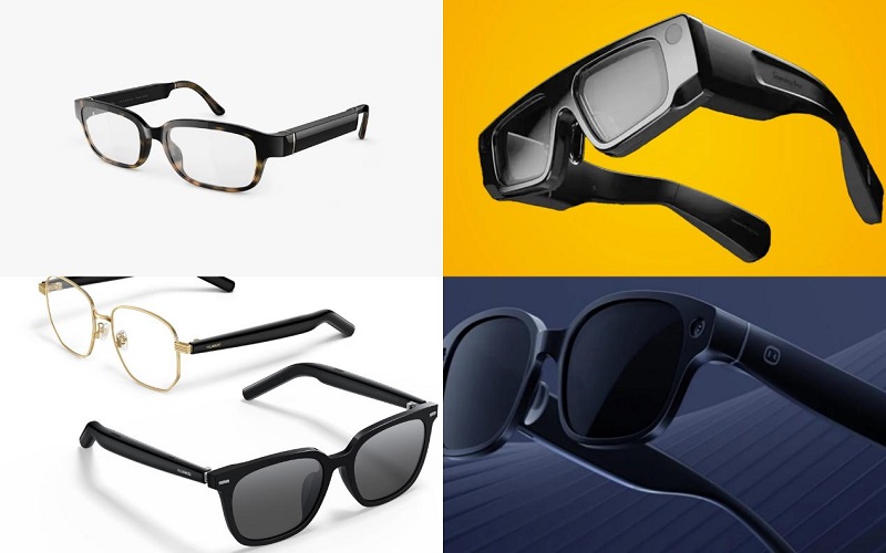 ▲左上：Echo Frames，右上：Spectacles 5，左下：華為智能眼鏡2，右下：小度AI眼鏡